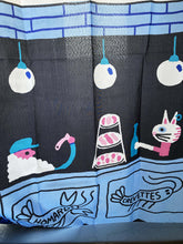 Close up from shower curtain called Le Vieux Capitaine, made in collaboration with artist Ben Tardif. Canadian artist. 